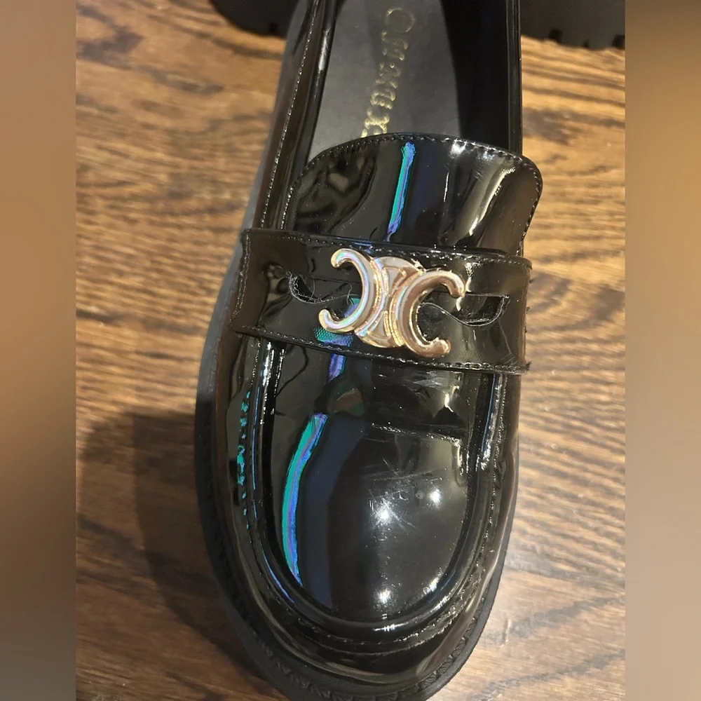 Black Patent Leather Loafers- Read Description*** - Picture 3 of 4